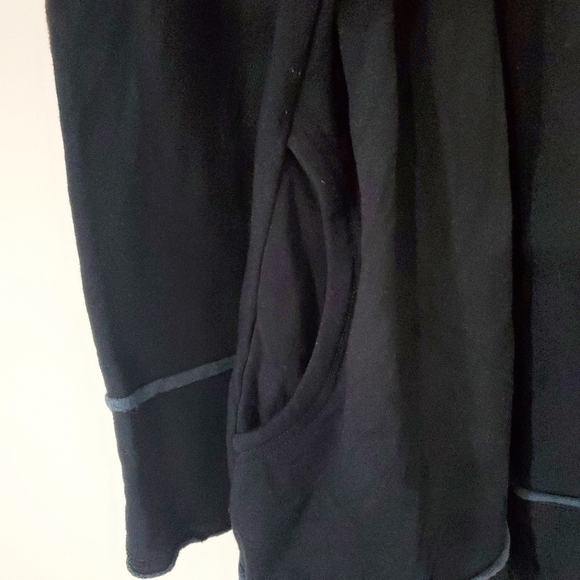 EVY'S Tree Womens Sophie Size Small Holiday Black Zip Up Baby Doll Hoodie - Picture 4 of 15